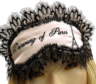 Mary Green's Dreaming of Paris silk satin sleep mask Mary Green's Dreaming of Paris silk satin sleep mask